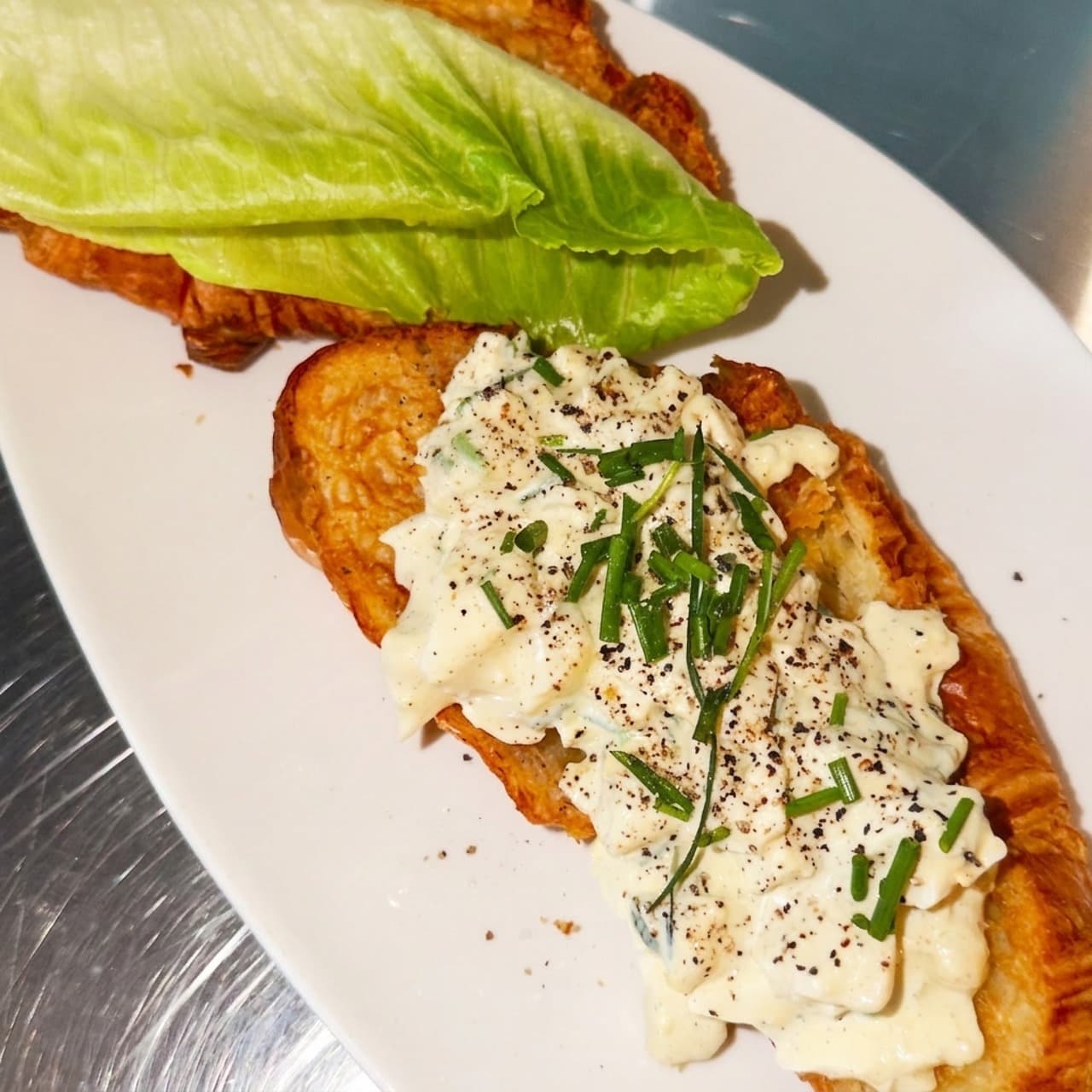 Egg Salad Croissant Sando